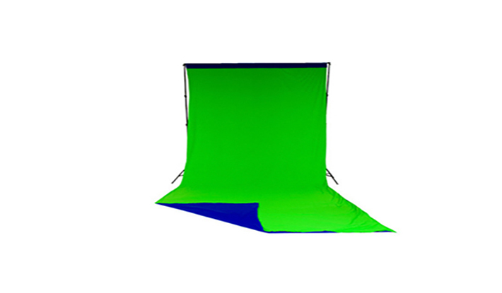 Rosco 1,60x6m Vinyl Blue and Green Chroma with c-stands