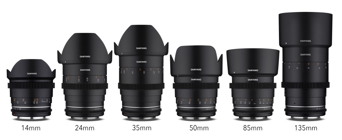 Samyang VDSLR MK2 Cinema Lens KIT 6 Lenses (14, 24, 35, 50, 85, 135mm)