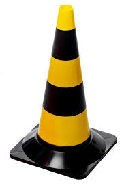 Traffic Cones Big Black/Yellow