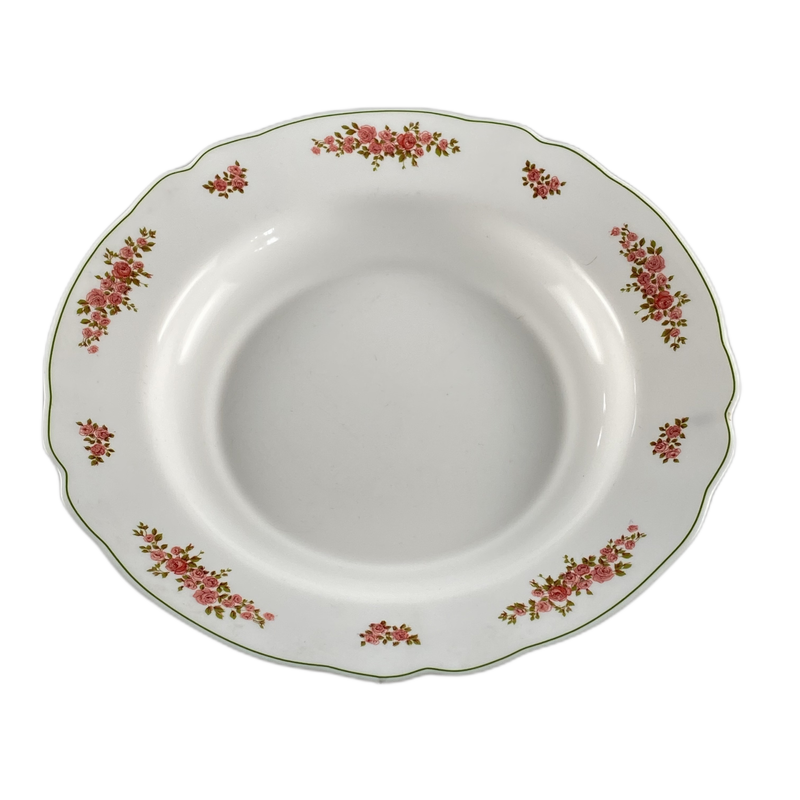 Travessa branca floral - 76383