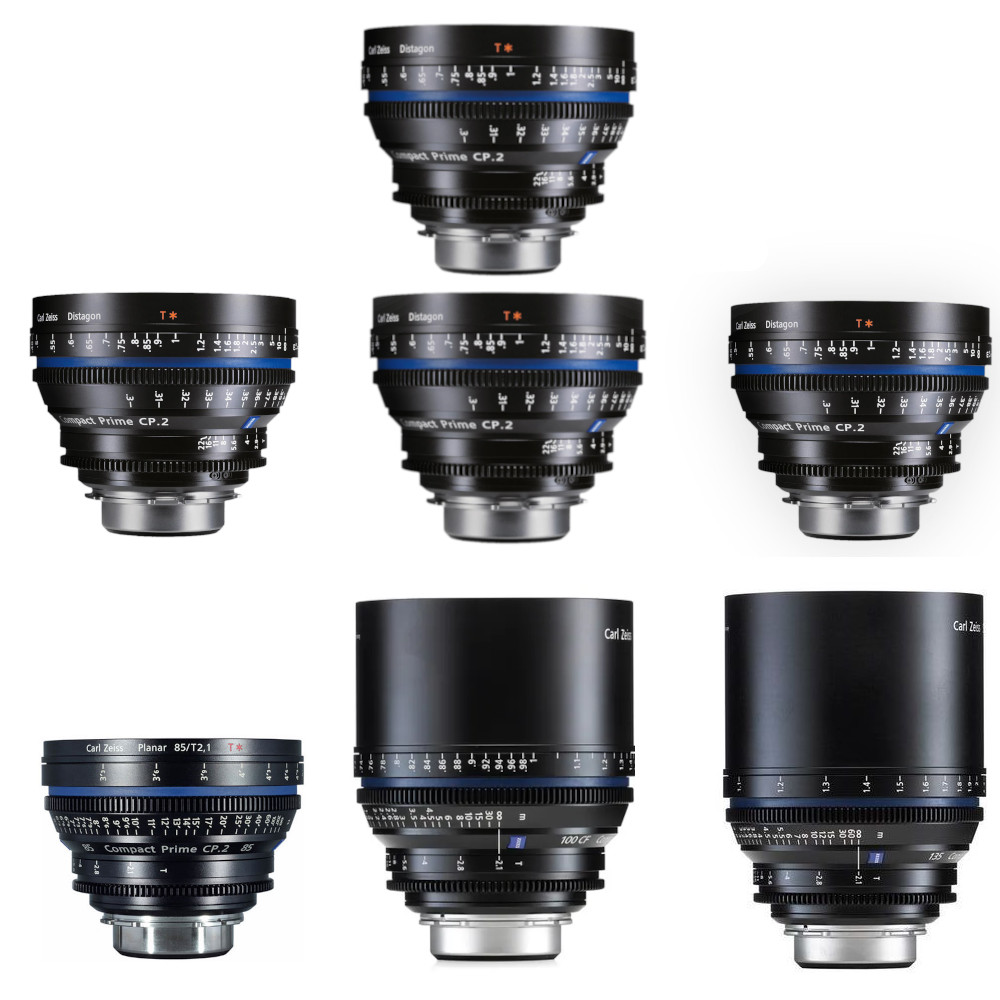 Zeiss Compact Prime CP.2 KIT 7 Lenses (15, 25, 35, 50, 85, 100, 135mm)